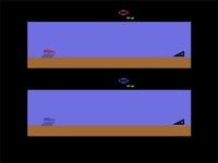 une photo d'Ã©cran de MotoRodeo sur Atari 2600